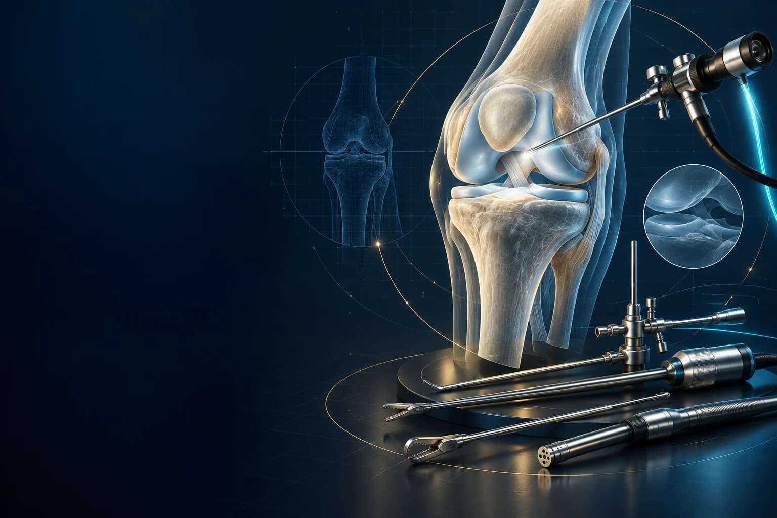 Editorial 3D knee anatomy model with arthroscopy instruments